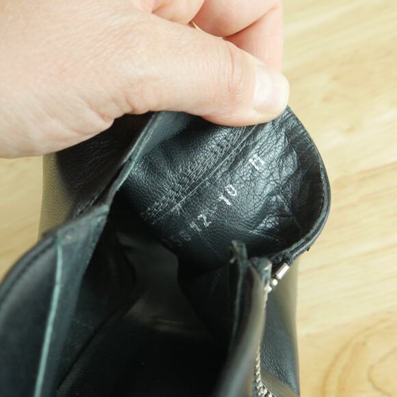 Stuart Weitzman Size 10 Ankle Boot Peep Toe Side Zip Black Bootie Leather Heels - Picture 14 of 14